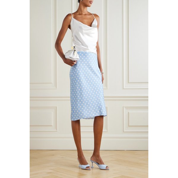 포세 레오 폴카 도트 텐셀 블렌드 새틴 스커트 46376663162981458