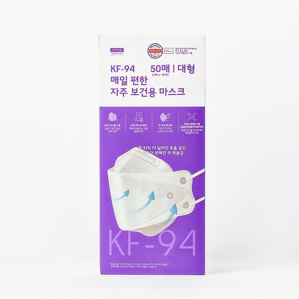 매일편한KF94보건용마스크50P_대형(흰색) J86N902005401