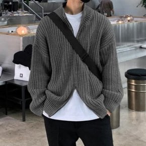 남자 겨울 빅사이즈 루즈핏 남친룩 집업 니트