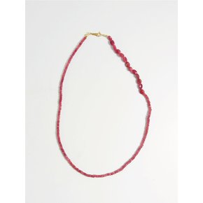 언발란스 루비 원석 넥클리스 Unbalance ruby gemstone necklace