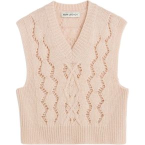 270125 OUR LEGACY CABLE MICHIGAN TANK DELICATE PINK FISHERMAN WOOL (W4243CD) (케이블 미시