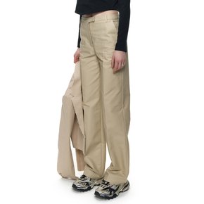 Lowrise straight pants (Beige)