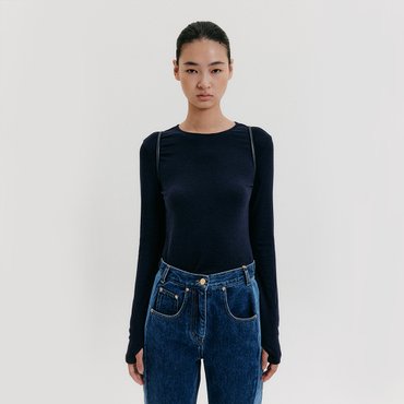 EENK Rib Jersey T-shirt - Navy