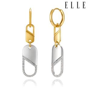 Urban 14K 콤비 드롭 원터치 귀걸이 (gold pin) ELGPEE391