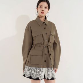 밀라 레이스 스트링 야상 자켓_P438587201
