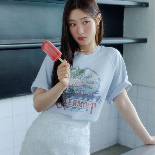 온앤온 썸머 그래픽 오버사이즈 티셔츠 NEW5XE502