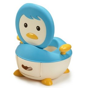 펭귄 유아 변기_베이직블루