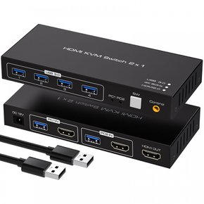 4K 60Hz HDMI KVM USB3.0 HDMI 2 1 2PC USB3.0 4 HDTV 스위치 스위처 입력 출력 선택기 공유