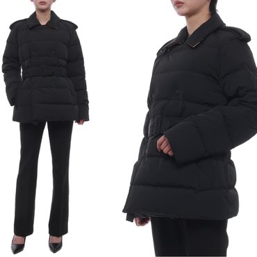 버버리 24FW 여성 나일론 퍼퍼 쇼트 패딩 (8097862 BLACK SAND 24F)