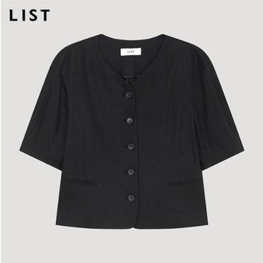 리스트 린넨 하프 슬리브 자켓
