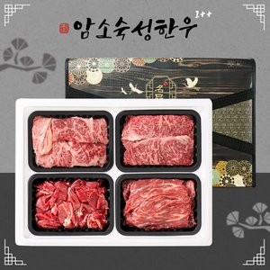 PLANN 암소 숙성한우 1++ 명품 선물세트 5호 2.0kg(등심500,채끝500,불고기500,국거리500)