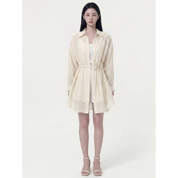 COLLAR HALF DRESS IVORY 카라 하프 드레스 아이보리