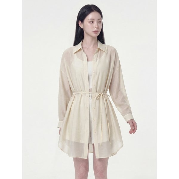COLLAR HALF DRESS IVORY 카라 하프 드레스 아이보리