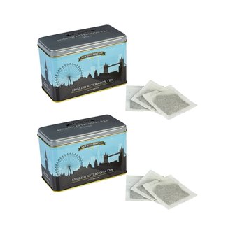  NEW ENGLISH TEAS 뉴 잉글리쉬 티 런던 스카이라인 티 캐디 위드 40잉글리쉬 애프터눈 티백 2팩