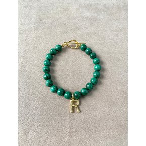 3A MALACHITE GEMSTONE INITIAL B (배송메모에 알파벳 남겨주세요)