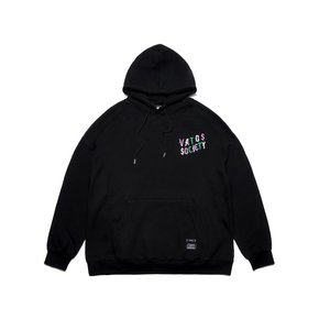 WAVE OVERSIZED HEAVY SWEAT HOODIE BLACK