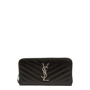 생로랑 3356609 Saint Laurent 생로랑 모노그램 짚 어라운드 누빔 칼프스킨 가죽 지갑 49240475