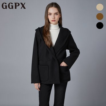 GGPX 후드숄 하프코트 (GO9CT004F)