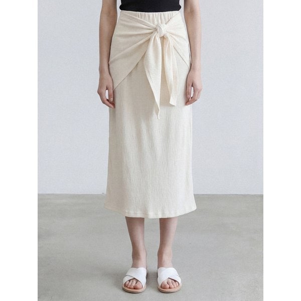 크링클 타이 스커트_CREAM