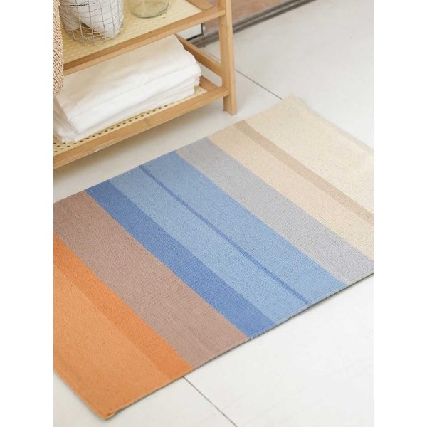 핸드메이드 면 발매트 겸 다용도 러그 썬키스드워터 2 size