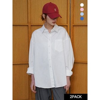 시야쥬 [단독]SITP5175 오버 핏 클라우드 셔츠_2PACK