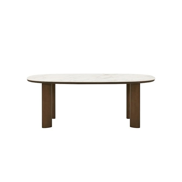 에르네 세라믹 타원형 6인식탁 200cm