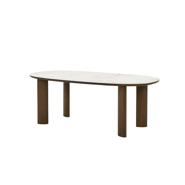 에르네 세라믹 타원형 6인식탁 200cm