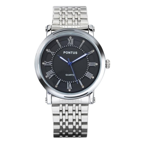 [옷자락] 남자 30대 비즈니스 스틸 클래식 블랙 시계