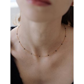 [silver925] TB004 black ball chain necklace