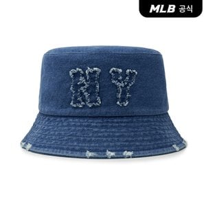 MLB [코리아공식] 베이직 쿠퍼스 데님 버킷햇 NY (L.Blue)