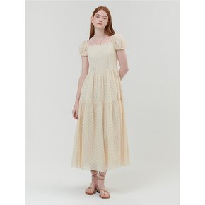 EMBROIDERY OFF-SHOULDER DRESS_CREAM