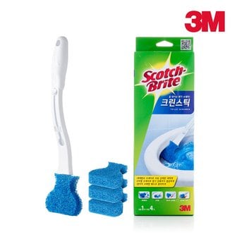 3M 스카치브라이트 크린스틱 본품 / 변기청소 / 변기솔 핸들1+리필4 (507)