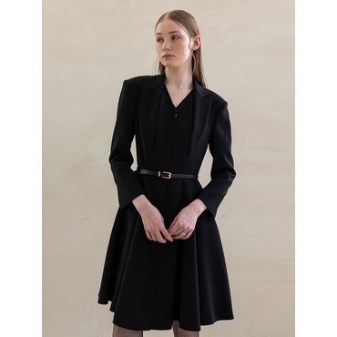 드팜므 TAILORING QUEEN FLARE DRESS_BLACK