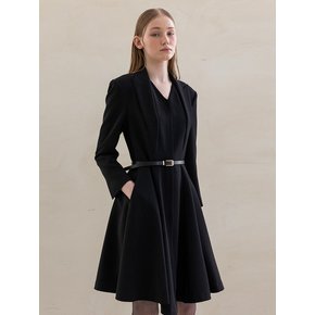 TAILORING QUEEN FLARE DRESS_BLACK