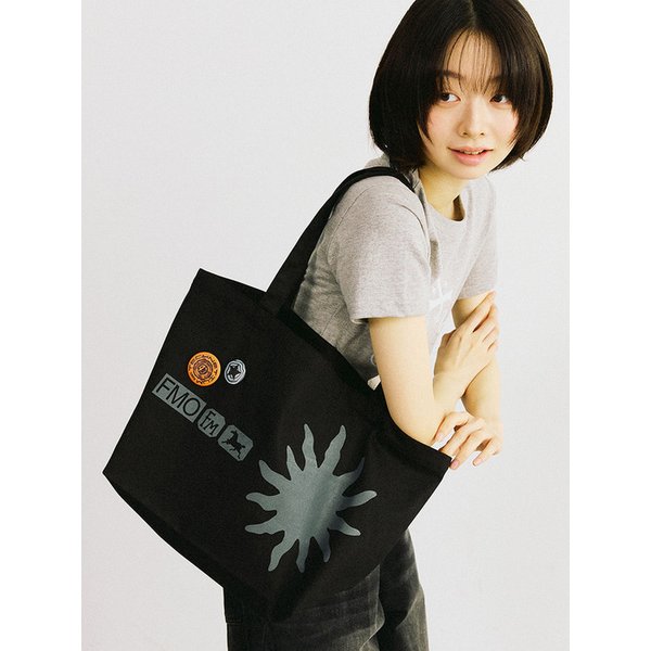 번 스탬프 토트백 [블랙]