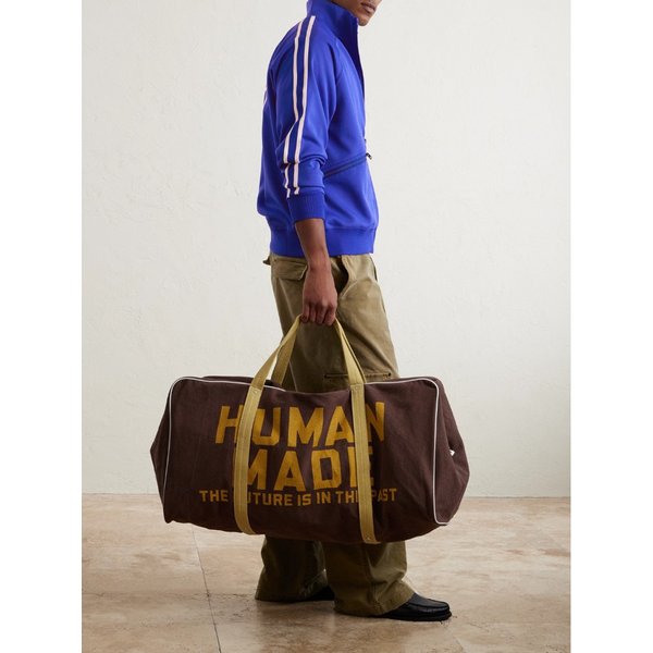 보스턴 로고 프린트 코튼 캔버스 위크엔드 백 46376663162886941