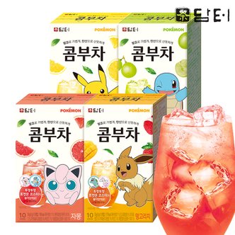  담터 포켓몬 콤부차 40T (자몽+망고 리치+레몬+샤인머스캣)