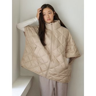 프런투라인 듀베 누빔 경량 패딩 케이프