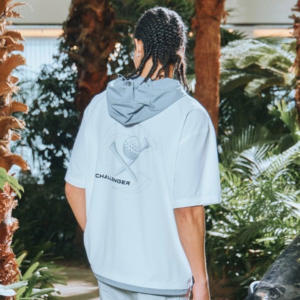 [부산점] 아트웍포인트 용출립스탑 남성 후디 반팔 우븐탑 화이트_CHD2MWT0213WH