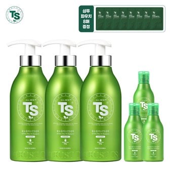 TS트릴리온 올뉴플러스 샴푸 총 1848g 패키지 (500g*3+100g*3+저스트샴푸 6g*8)