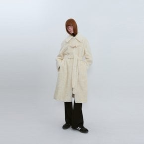 Fur Belted Coat_IVORY