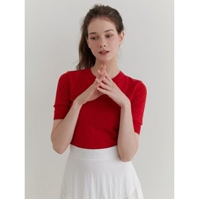 Sandy half knit (red)