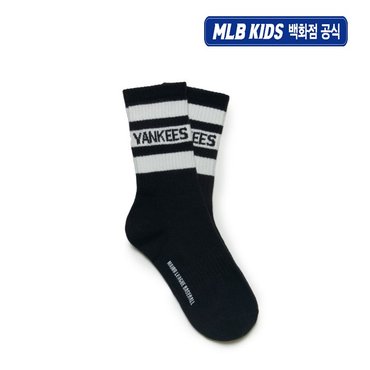MLB키즈 (백화점 공식)25N 바시티 레터링 일대일 양말  7ASOV035N-50BKS