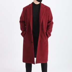 WWO 남자 빅사이즈 모직 싱글 롱 코트 ~3XL