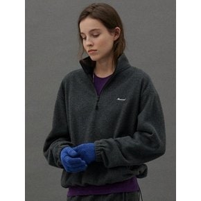 SHELL FLEECE HALF ZIP UP - GRAY
