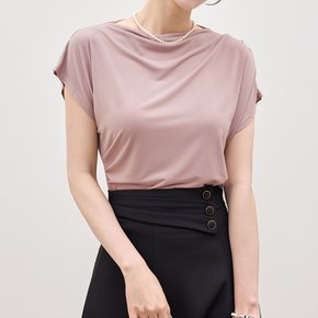 사선 드레이핑 쿨링 티셔츠_M2507TS088B