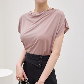사선 드레이핑 쿨링 티셔츠_M2507TS088B