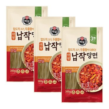 CJ제일제당 백설 대왕 납작당면 300g x 3개