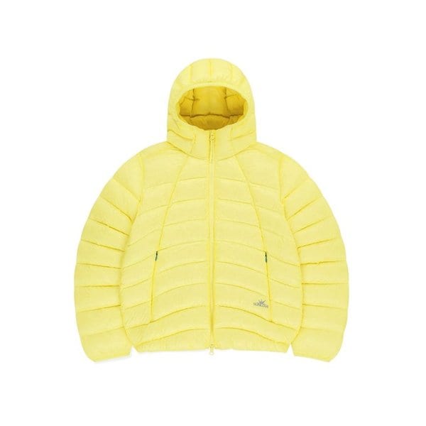 Hooded Fly Light Down Jacket Yellow