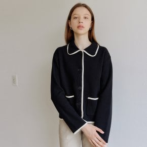 LINE KNIT JACKET_BLACK